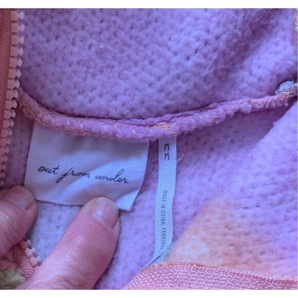 OUT FROM UNDER Urban Outfitters Scarlet Tiedye Sherpa Fleece Crop Jacket SWEATSH - Picture 5 of 5